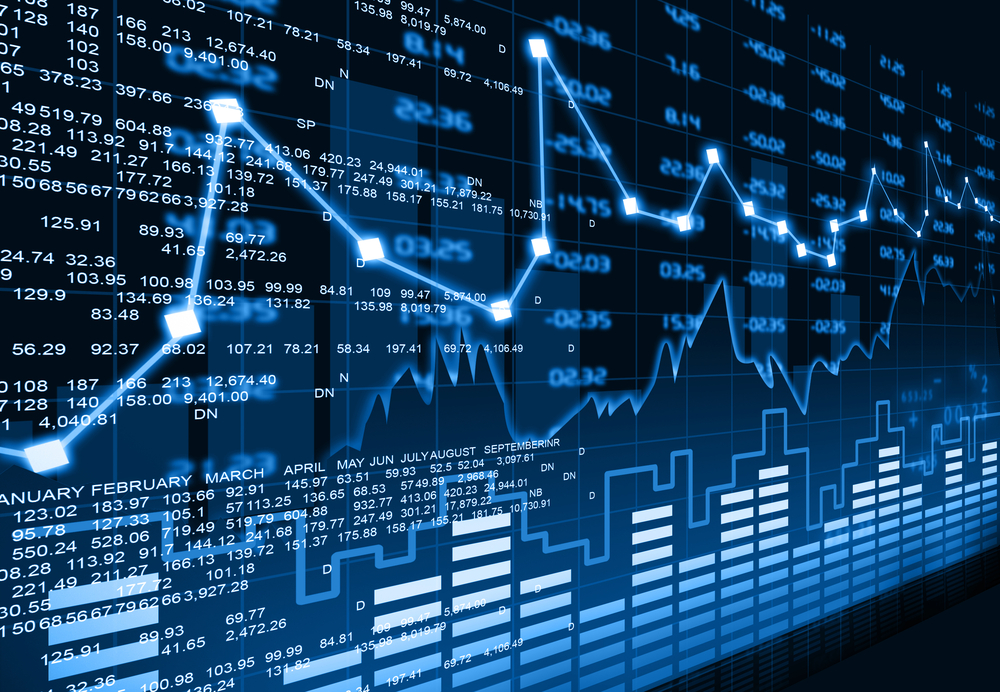 Die Aktienkurse an der Börse verlaufen schwankend