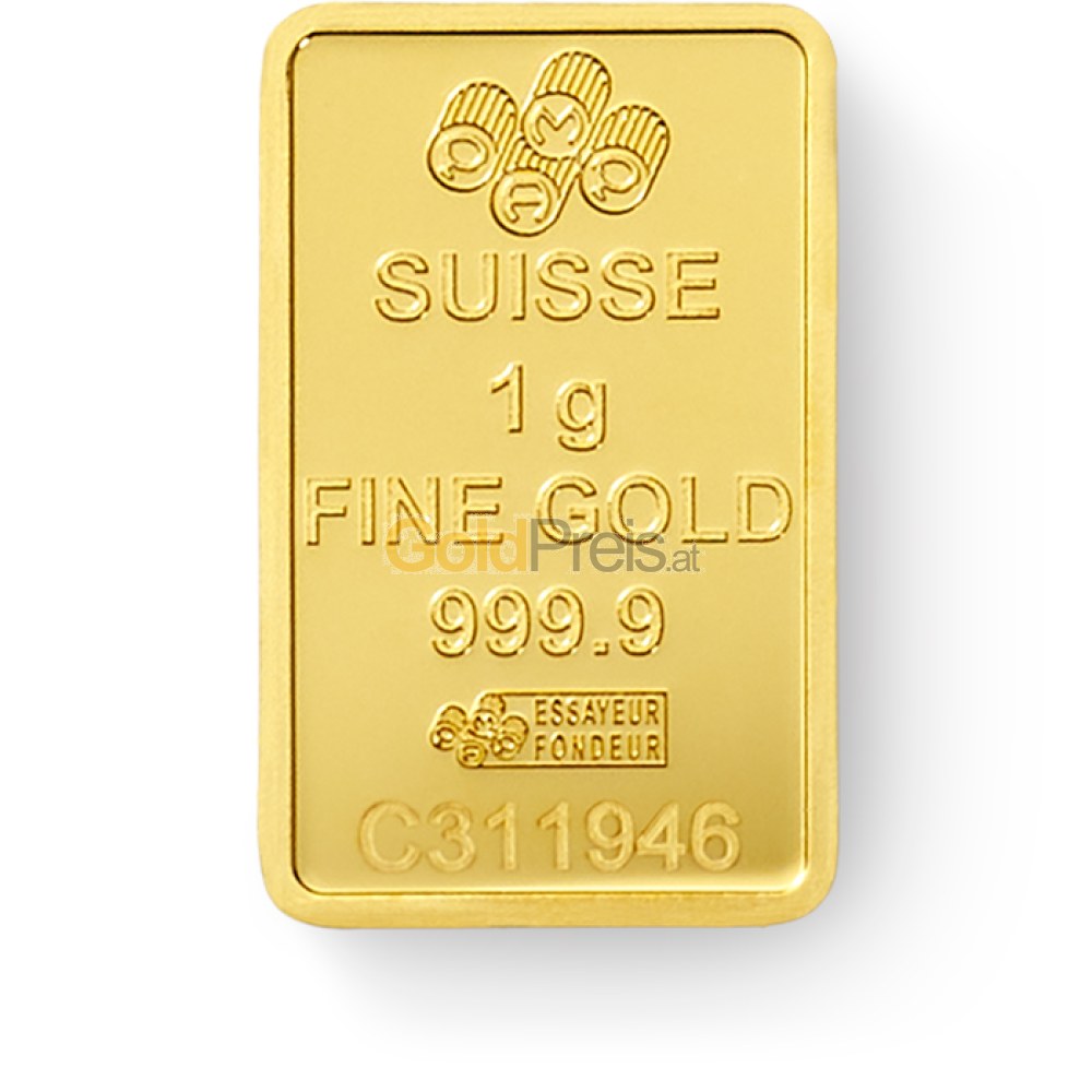 Goldbarren Preisvergleich: 1 Gramm Goldbarren Gold kaufen