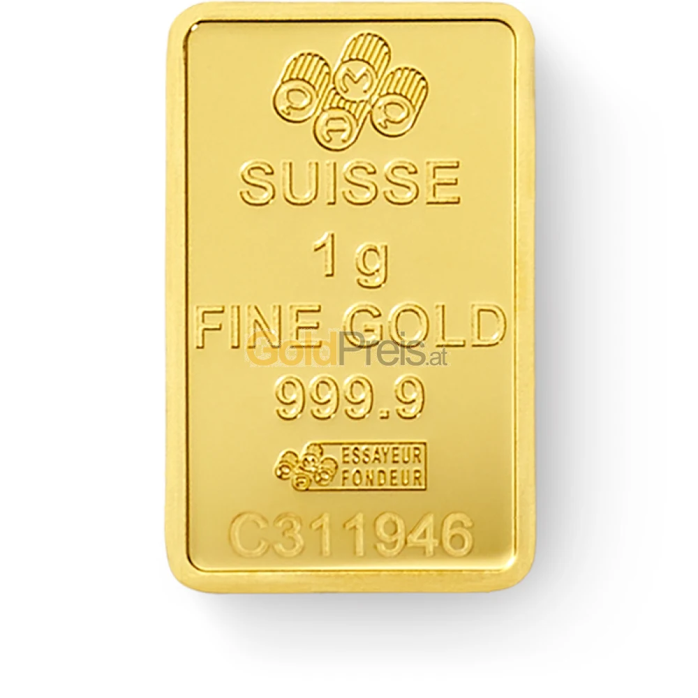 Goldbarren Preisvergleich: 1 Gramm Goldbarren Gold kaufen