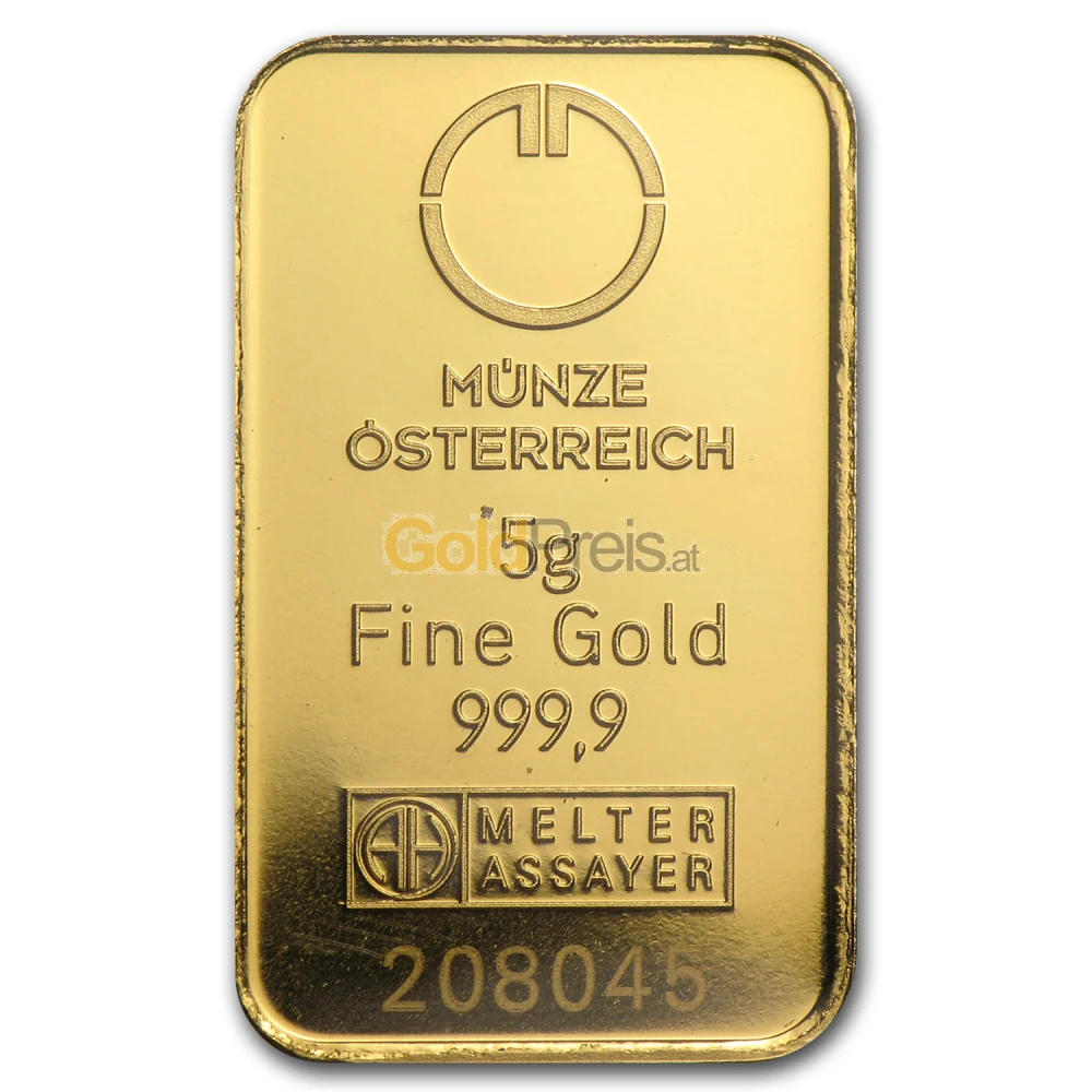 Goldbarren Preisvergleich 5 Gramm Gold kaufen