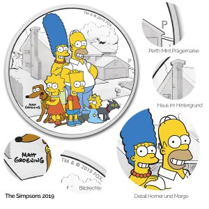 The Simpsons Silbermünze: 2019 Family