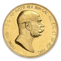 Historische 100 Kronen Goldmünze Revers