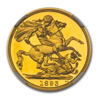 Double Sovereign von 1893 - Revers