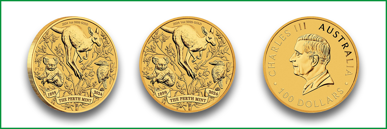 The Perth Mint’s 125th Anniversary 2024 als Goldmünze zu 1 oz, 999,9/1000