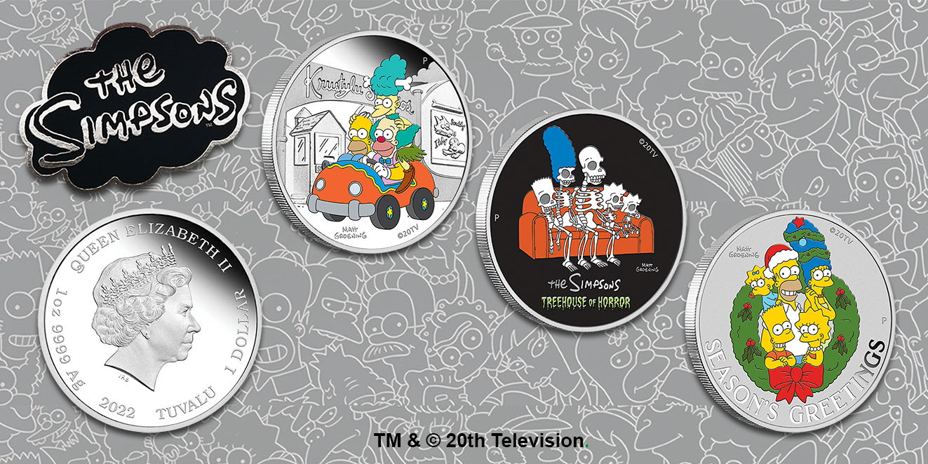Silberfarbmünzen The Simpsons - Herbstneuheiten 2022 Teil 2